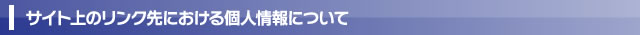 サイト上のリンク先における個人情報について